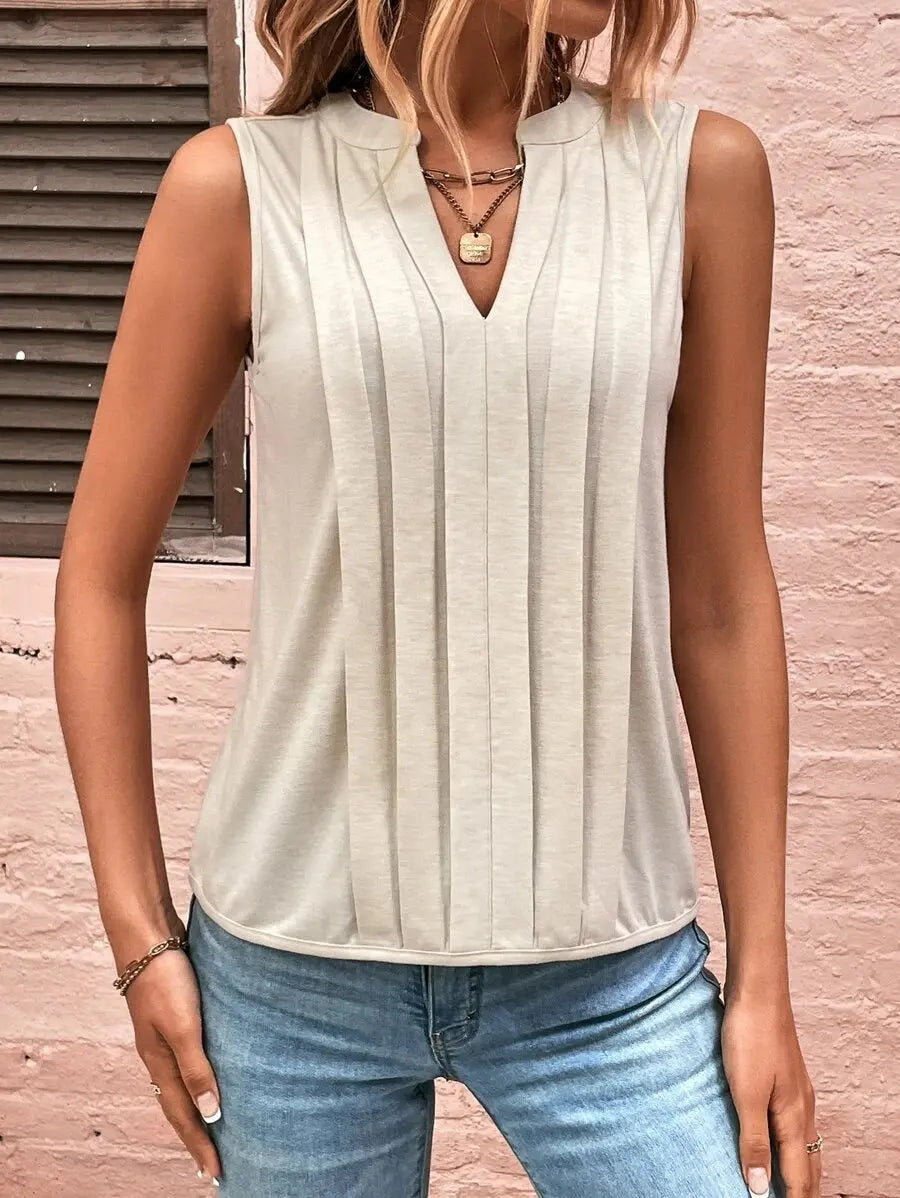 Sleeveless V-neck T-shirt EvolvMode